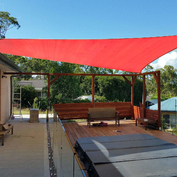 10'X10' スカーレット HDPE サンシェードセイル