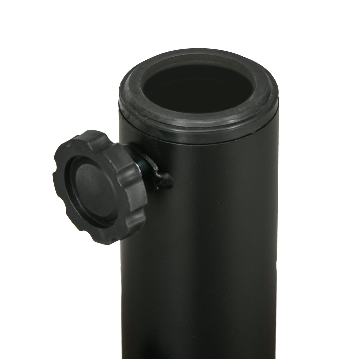 1.5インチまたは2インチの傘柱用傘立て、屋外、芝生、デッキ用の丸型充填式傘立て、ブラウン